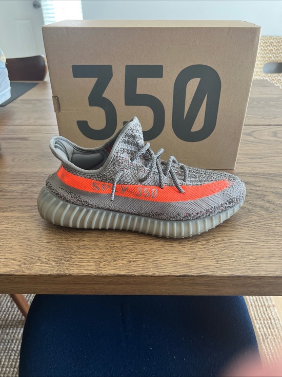Adidas Yeezy Boost 350 V2 Gray with Orange Stripe main image 6